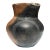 Sculptural African Burnished Earthenware Beer Vessel, Smoke-Fired With Incised Geometry, Early 20th C For Sale