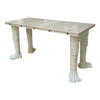 Jean-Charles Moreux Style French Neoclassical Display Console Table For Sale