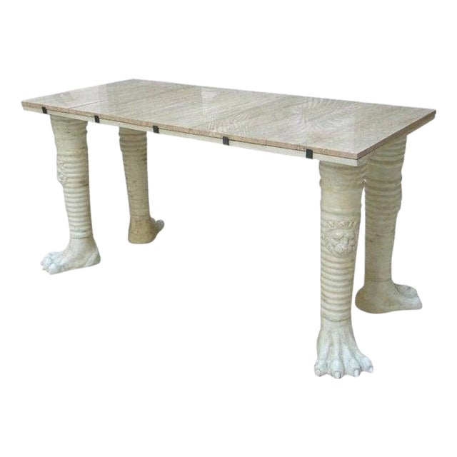 Jean-Charles Moreux Style French Neoclassical Display Console Table For Sale