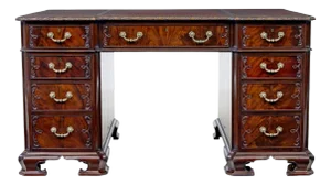 Early 20th Century Mahogany Pedestal Desk from Hobbs & Co, 1900