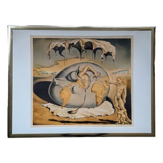 Salvador Dali, Geopoliticus Child Watching the Birth of the New Man, Hand-Signed Color Lithograph, 1970-80s For Sale