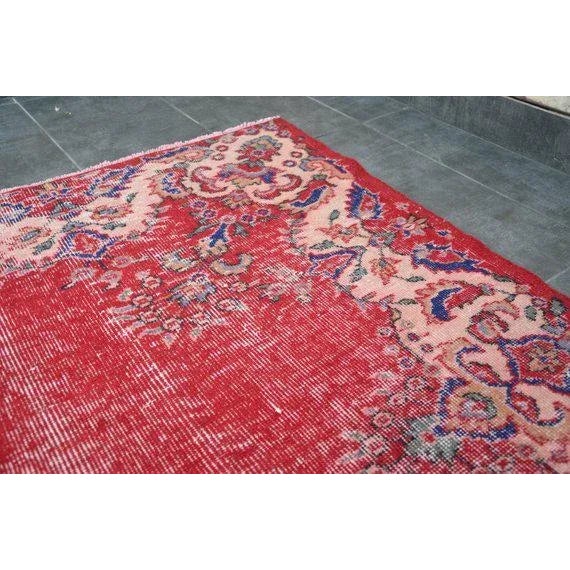 Textile 1960s Vintage Turkish Oushak Rug - 7′2″ × 10′5″ For Sale - Image 7 of 9
