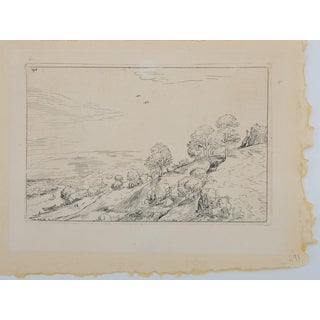Pieter Brueghel, Paysage en bord de rivière, Etching For Sale