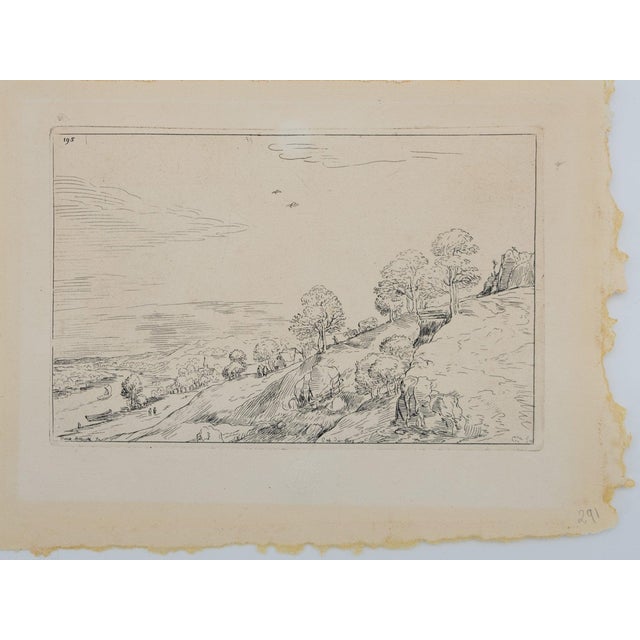 Pieter Brueghel, Paysage en bord de rivière, Etching For Sale