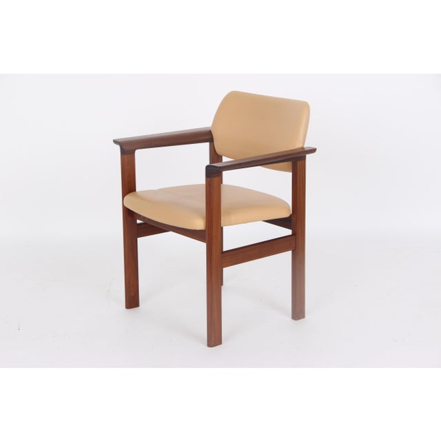 Danish Armchairs with Light Leather Upholstery from Sibast Furniture, 1960s, Set of 4 For Sale - Image 4 of 15