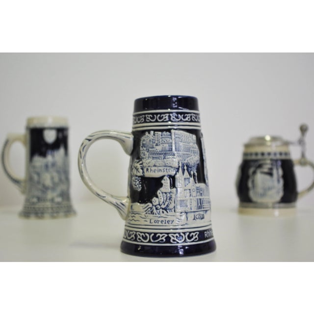 Blue Porcelain Mugs, West Germany, 1980s, Set of 4 For Sale - Image 8 of 18