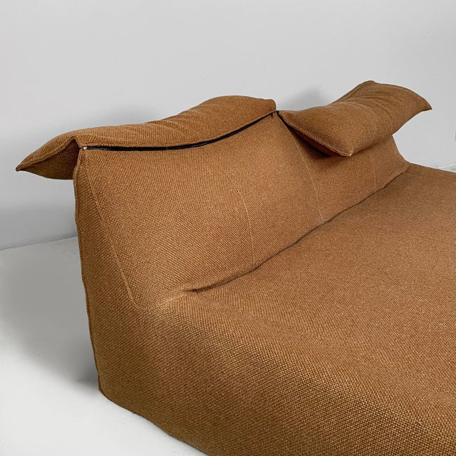 Italian Modern Brown Fabric Le Bambole Bed by Mario Bellini for B&B, 1980s For Sale - Image 6 of 17