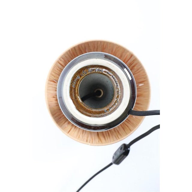 Ceramic Danish Blue Series Ceramic Table Lamp from Søholm, 1960s For Sale - Image 7 of 13