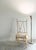 Tall Artist-Made Studio Craft Twig Chair + Woven Checkerboard Seat + Sheepskin For Sale - Image 10 of 17