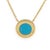 Tiffany & Co. T Collection 18k Yellow Gold Turquoise and Diamond Necklace For Sale In New York - Image 6 of 8