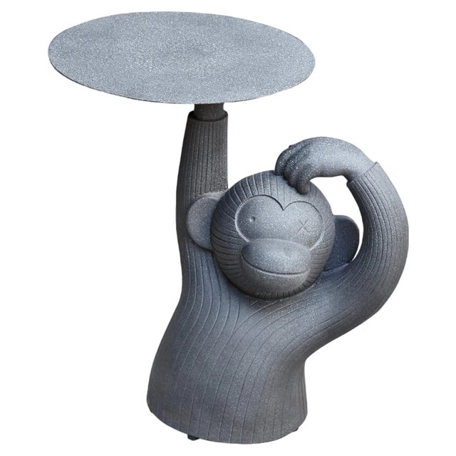 Concrete Black Side Monkey Sculpture Table by Jaime Hayon For Sale