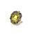 Light Yellow Bochic “Capri” Vintage Sapphire, Peridot & Lemon Quartz Ring Set In 18K Gold & Silver For Sale - Image 8 of 12