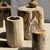 Large Side Table in White and Grey Petrified Wood For Sale - Image 4 of 18