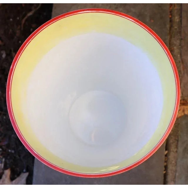 Czechoslovakia Hand Painted Art Deco Czechoslovakian Flower Vase For Sale - Image 4 of 10