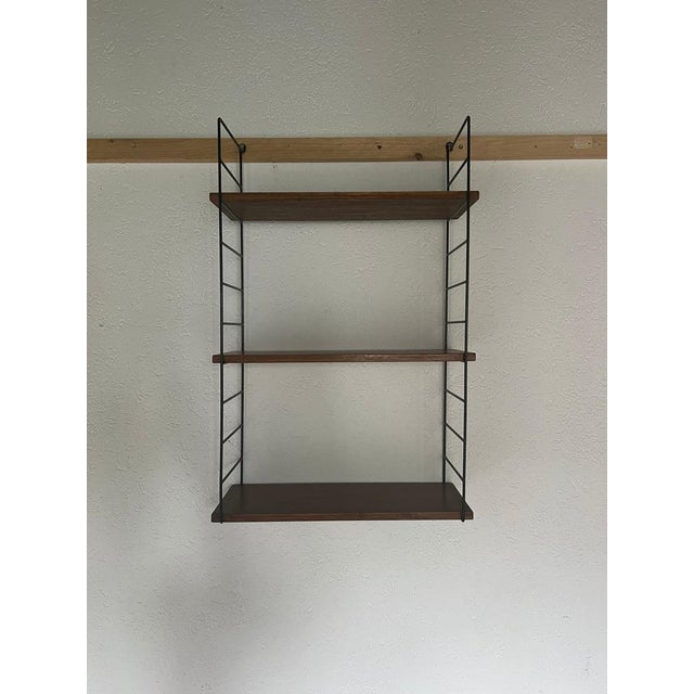 Wood Mid-Century String Shelving Unit, 1960s For Sale - Image 7 of 8