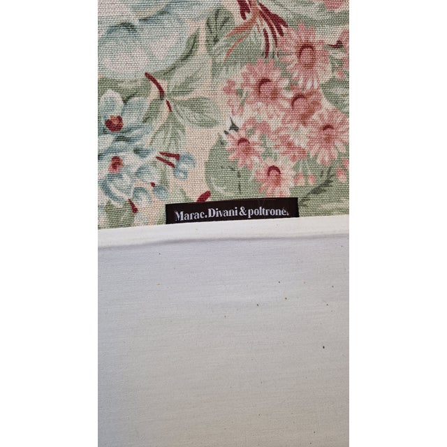 Square Lounge Chairs in Floral Fabric, Set of 2 For Sale - Image 9 of 12