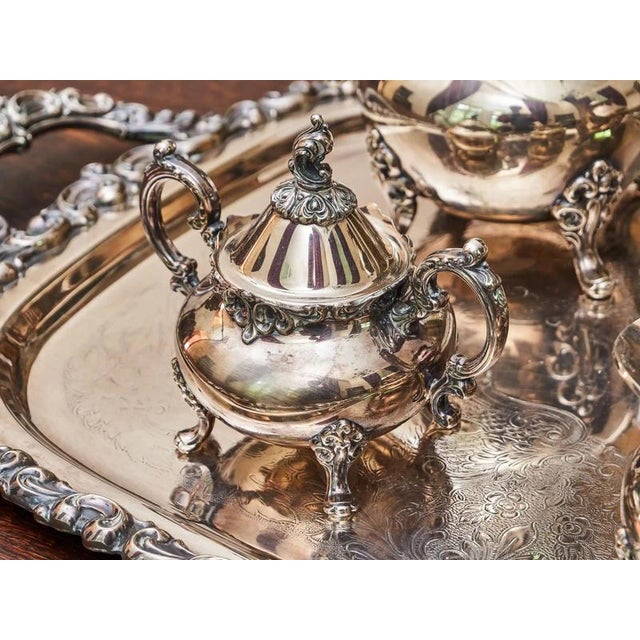 Heirloom Coffee and Tea Service with Venetian Scroll from Oneida, Set of 5 For Sale - Image 7 of 15