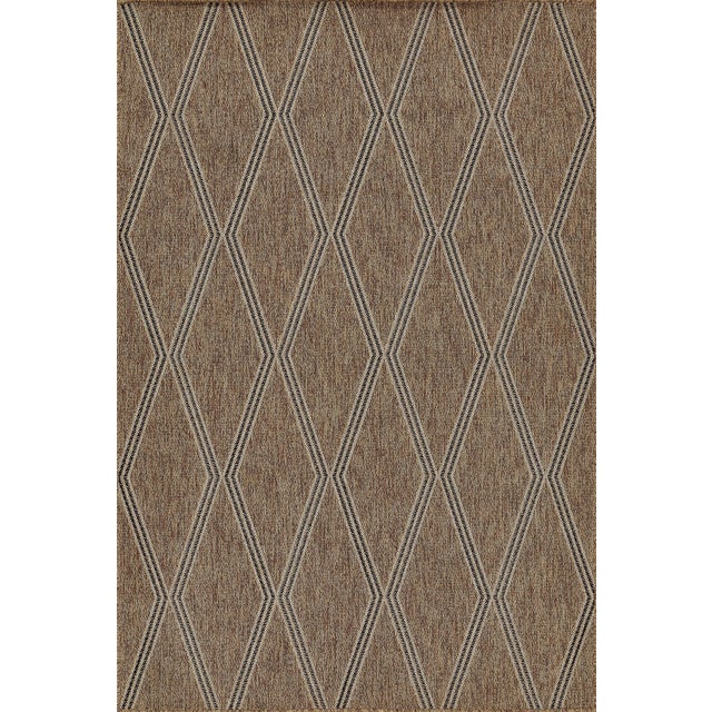 Momeni Contemporary Indoor/Outdoor Hampton Inlet Rug in Natural, 5'3" x 7' For Sale