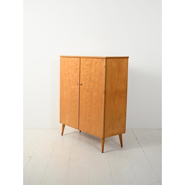 1950s Vintage Scandinavian Birch Cabinet, 1950s For Sale - Image 5 of 11