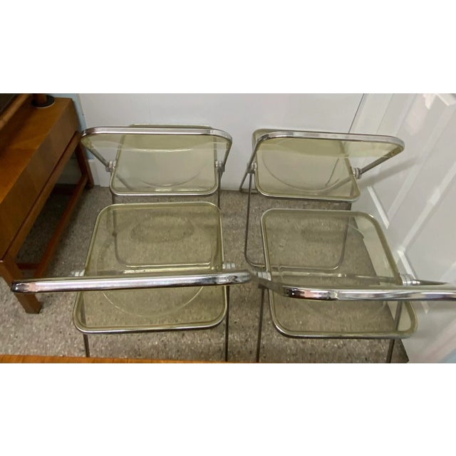 1960s 1960s Vintage Lucite Folding Chairs - Set of 4 For Sale - Image 5 of 8