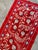 Red Silk Suzani Table Runner With Cream Vine Scrolls For Sale - Image 4 of 9