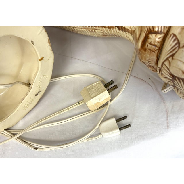 Vintage Ceramic Conch Shell Table Lamps C1986- A Pair For Sale - Image 18 of 18