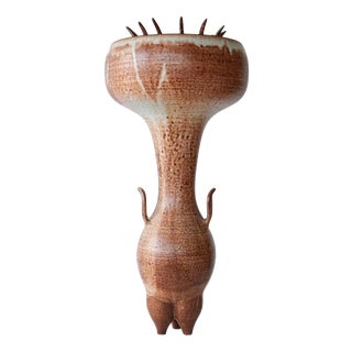 Prophetia Vase in Wheel-Thrown Glazed Stoneware by Robin Kerr For Sale