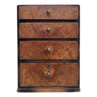 Vintage Burl Wood Filing Cabinet, Japan, 1950s For Sale