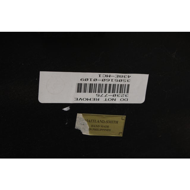 Maitland Smith Round Mahogany Pedestal Lamp Table For Sale - Image 16 of 16