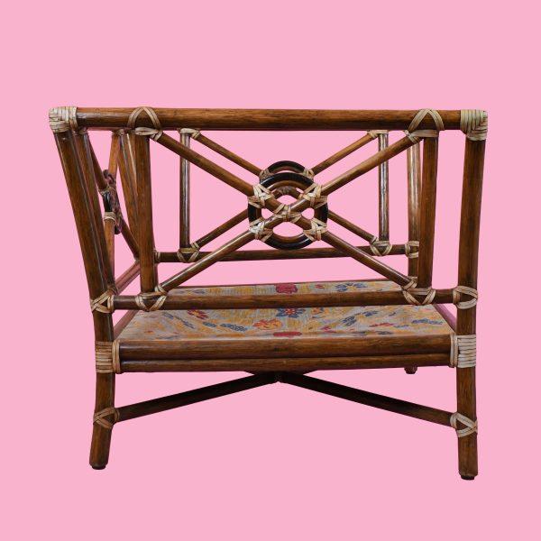 Vintage McGuire Target Back Oversized Lounge Chair For Sale In West Palm - Image 6 of 8