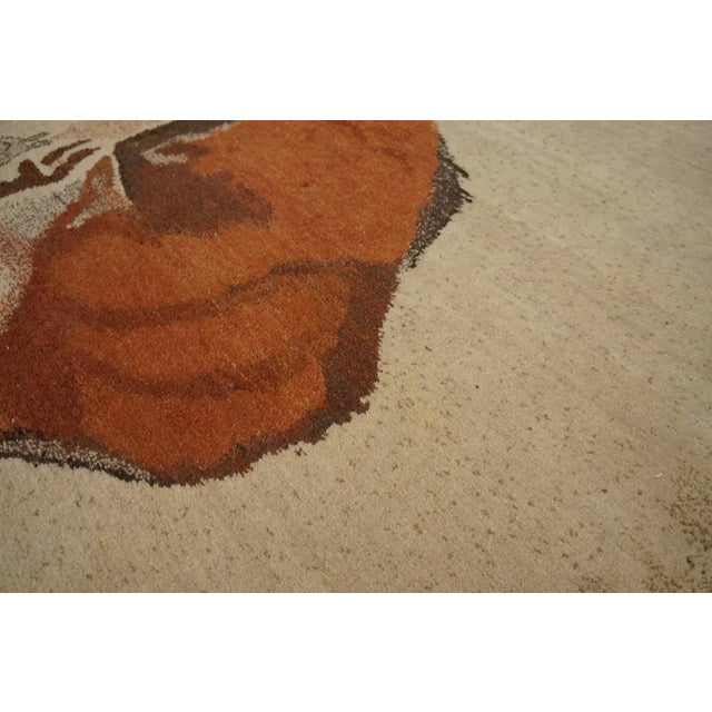 Artistic Beige Color Animal Pattern Vintage Art Deco Olga Fisch Design Ecuadorian For Sale - Image 10 of 12