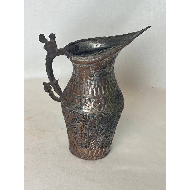 Mid 20th Century Tinned Copper Pitcher For Sale - Image 4 of 6