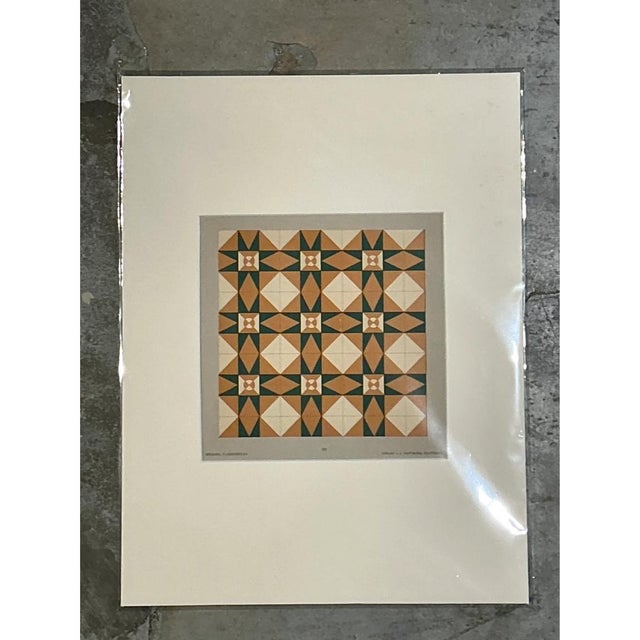 Mid-Century Modern Vintage Mosaic Tile Sample Serigraph For Sale - Image 3 of 12