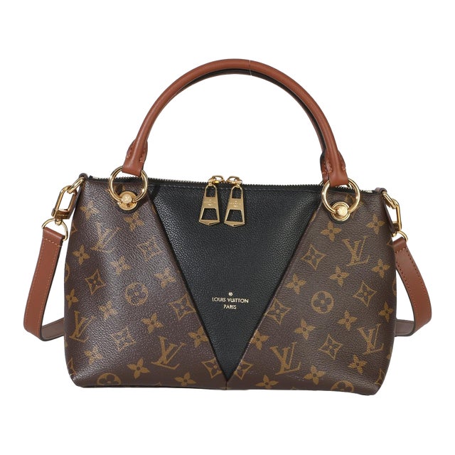 Black Monogram Canvas V Tote BB For Sale