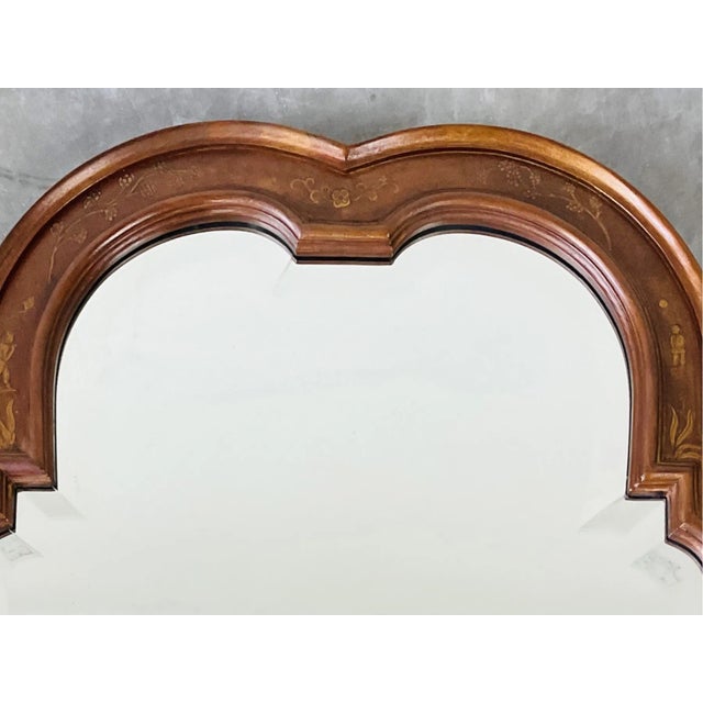 Chinoiserie Early 20th Century Hand-Painted Gilt Chinoiserie Hall Mirror For Sale - Image 3 of 11
