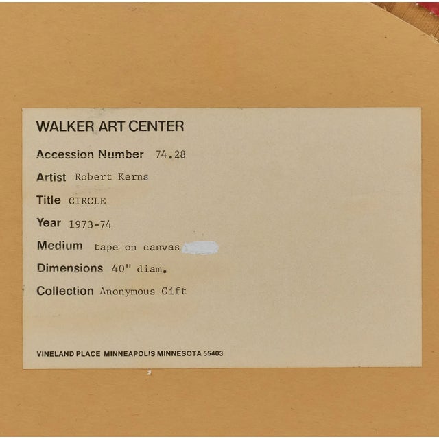 Contemporary Robert Kerns (American, B. 1943-2022), Large Circle Tape Art Painting, Exhibited at the Walker Art Center, Minneapolis, 1974 For Sale - Image 3 of 6