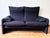 Vico Magistretti Navy / Black 2-Seater Loveseat Maralunga Sofa Cassina Italy 80s For Sale - Image 13 of 15