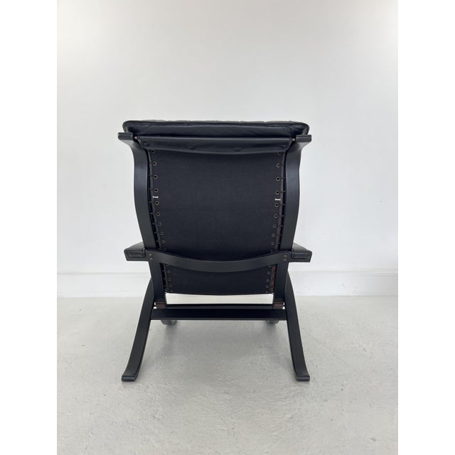 Animal Skin Vintage Siesta Chair with Ottoman by Ingmar Relling for Westnofa, 1960s, Set of 2 For Sale - Image 7 of 11