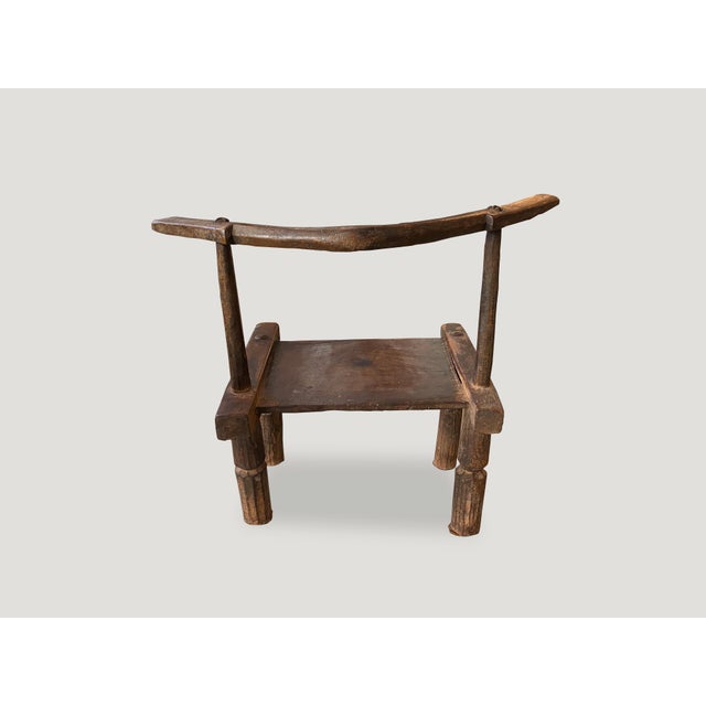 African Wooden Chair or Side Table For Sale - Image 13 of 18