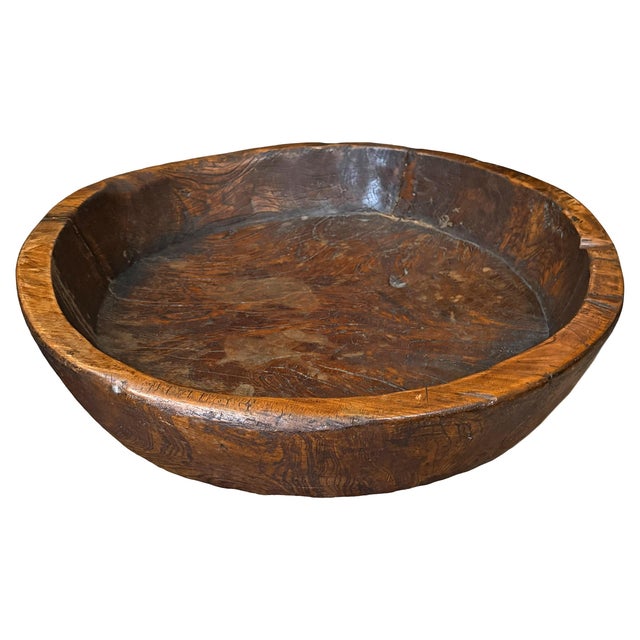 Cabin Massive Late 19th/Early 20th Century Burled Bowl For Sale - Image 3 of 14