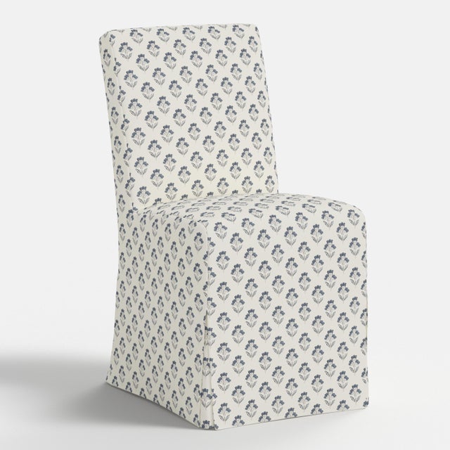 Spritely Home Stoffer Home x Cloth & Company Slipcover for Lindy Dining Chair in Francie Floral Blue For Sale - Image 4 of 7