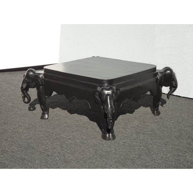 Vintage Black Elephant Coffee Table , Side Table or Bench 2of2 For Sale - Image 4 of 13