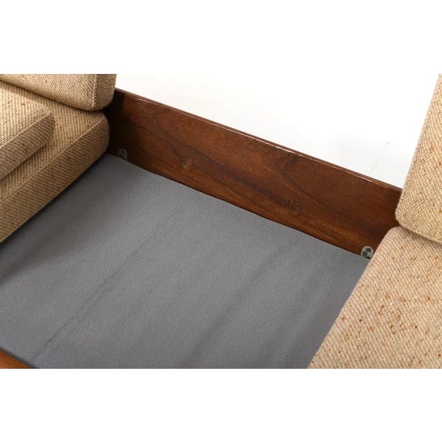 Brown Three-Seater Senator Sofa in Teak by Ole Wanscher for France & Søn For Sale - Image 8 of 11