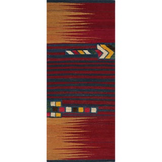 Handwoven Scandinavian Style Persian Kilim Area Rug - 2′1" × 6′5″ For Sale