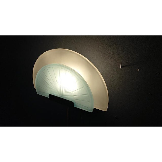 Vintage Glass Wall Light from Arteluce, 1980s For Sale - Image 3 of 6