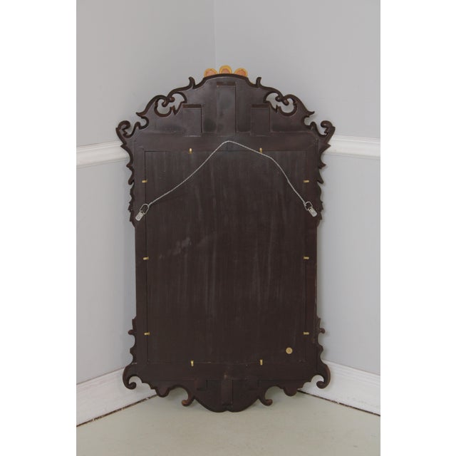 Prince of Wales Chippendale Style Burl Walnut Wall Mirror For Sale - Image 13 of 13