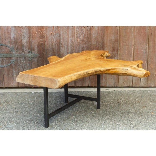 Live Edge Rustic Modern Coffee Table For Sale - Image 10 of 13
