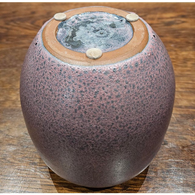 Amethyst MCM West German "Atelier" Amethysts Vase For Sale - Image 8 of 9