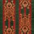 Sample - Schumacher x Johnson Hartig Jokhang Tiger Velvet Fabric in Red & Green For Sale