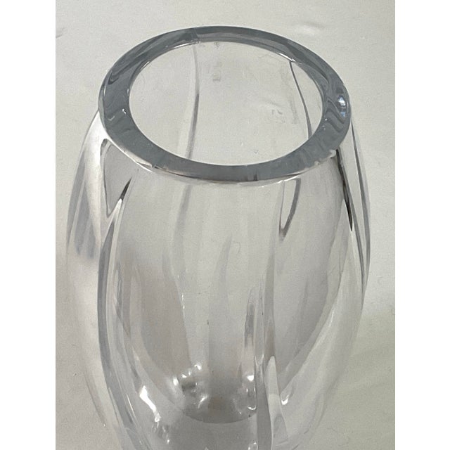 Glass Mikasa-“Flame D’amore”-Hand Blown and Cut, Polished- Heavy Lead Crystal- 10 Inch Tall Vase For Sale - Image 7 of 9